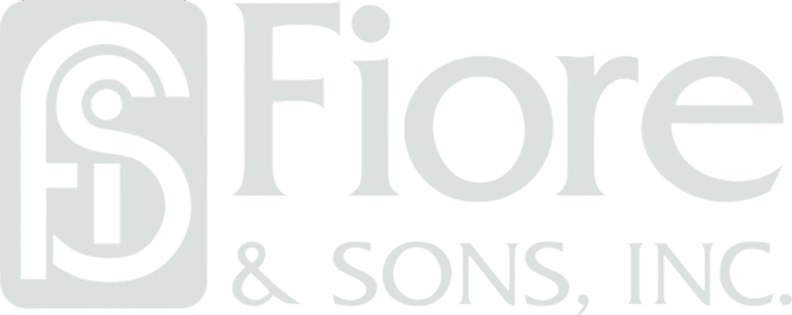 Fiore & Sons, Inc. logo in gray with stylized letters "FS" on the left.